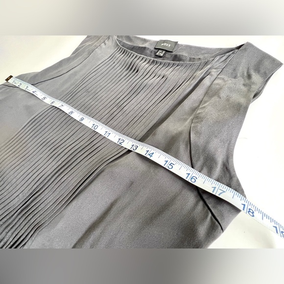Mexx 100% Silk Pleated Sleeveless Dress with Tie Back Size 38 - Picture 7 of 10